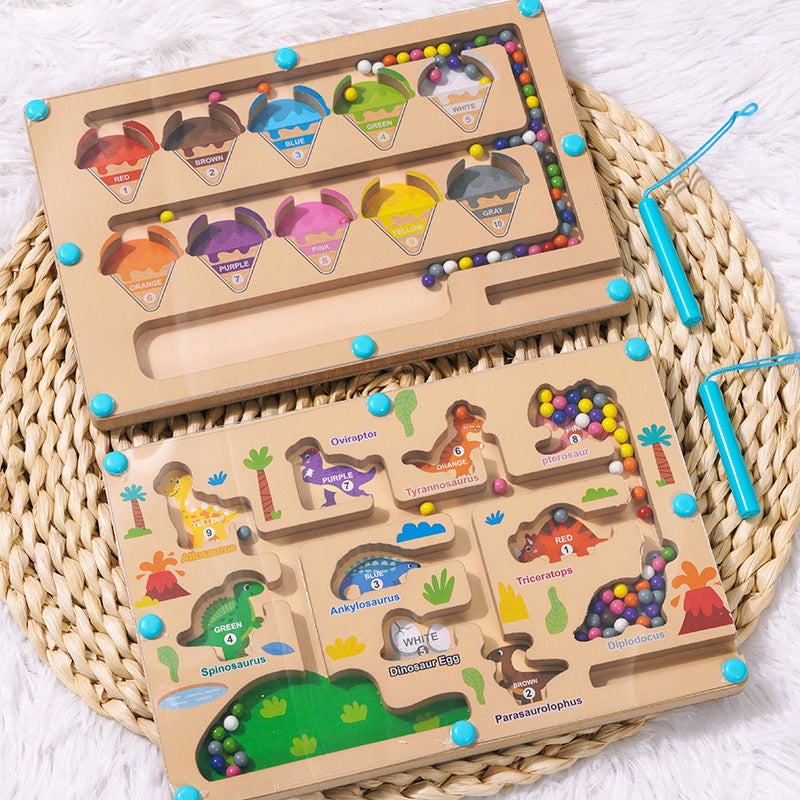 Magnetic Digital Bead Maze Toy For Young Kidsren To Use Pen To Absorb Iron, Early Education, Puzzle, Logical Thinking Training Game - Image 2